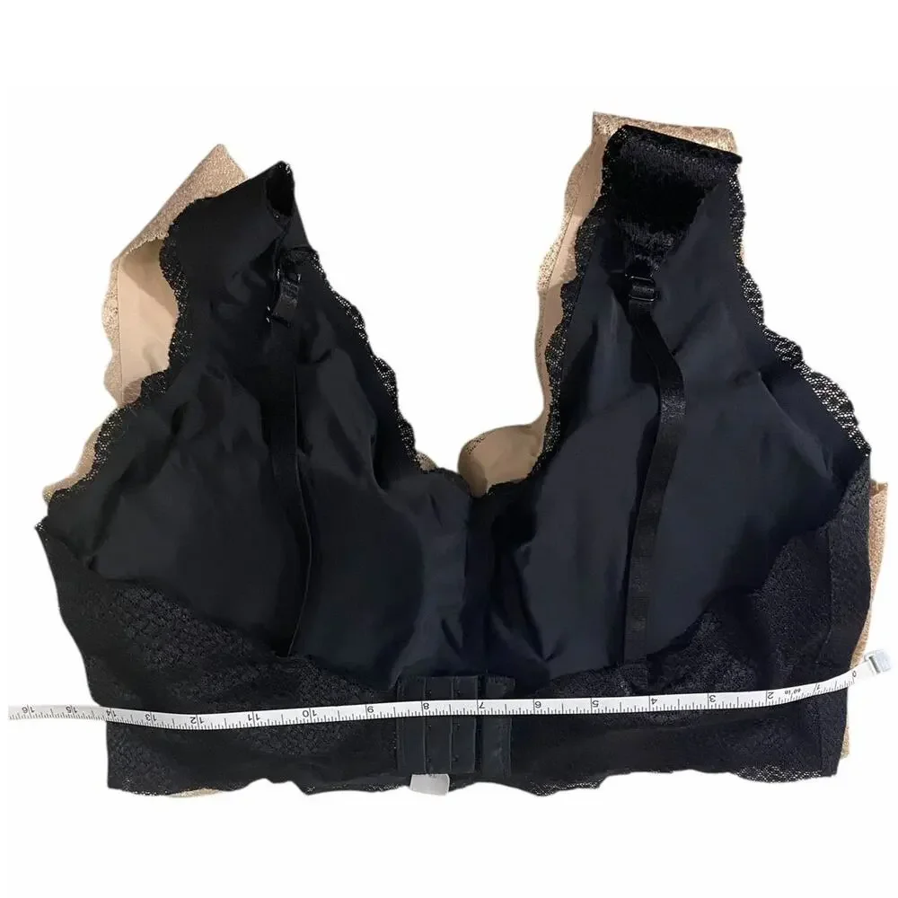 Sophie B Bralette Bundle Women's XL Black Tan Light Padded 2 Bras Undergarments